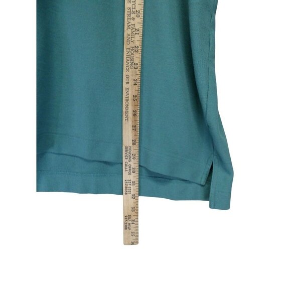 Timberland Weathergear Polo Shirt Mens XL Green Teal Short Sleeve Logo‎ Collar - Picture 8 of 9